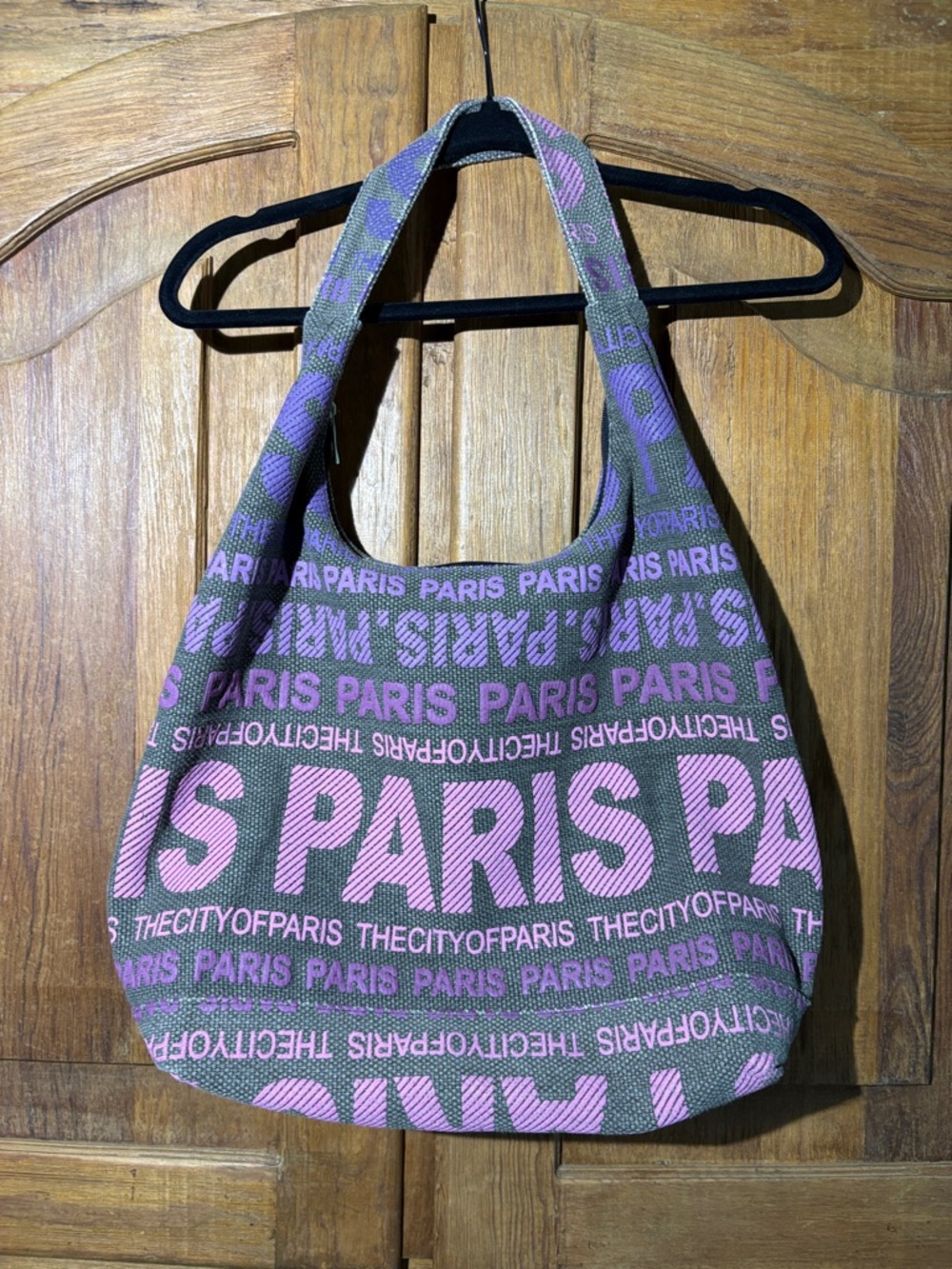 Robin Ruth Pink & Gray 'Paris' Graphic Shoulder Bag